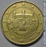 50 центов 2009 г. Словакия(20) - 180.9 - реверс