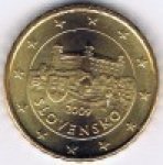 10 центов 2009 г. Словакия(20) - 180.9 - реверс