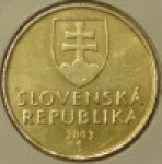 10 крон 2003 г. Словакия(20) - 180.9 - реверс