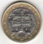 1 евро 2009 г. Словакия(20) - 180.9 - реверс