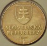 1 крона 2007 г. Словакия(20) - 180.9 - реверс