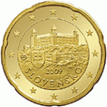 20 центов 2014 г. Словакия(20) - 180.9 - реверс
