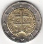 2 евро 2009 г. Словакия(20) - 180.9 - реверс