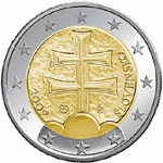 2 евро 2014 г. Словакия(20) - 180.9 - реверс