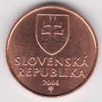 50 геллеров 2006 г. Словакия(20) - 180.9 - реверс