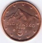 5 центов 2009 г. Словакия(20) - 180.9 - реверс
