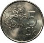 5 крон 2007 г. Словакия(20) - 180.9 - аверс