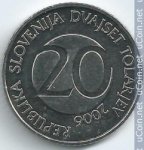 20 толларов 2006 г. Словения(20) -166.5 - аверс