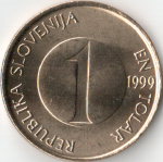 1 толар 1999 г. Словения(20) -166.5 - аверс