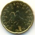 20 центов 2007 г. Словения(20) -166.5 - реверс