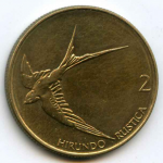 2 толара 1995 г. Словения(20) -166.5 - реверс