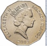 50 центов 2005 г. Соломоновы острова(20) - 17.1 - аверс
