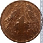 1 цент 1996 г. ЮАР(26) - 19 - аверс