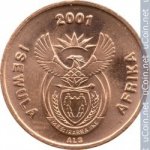 1 цент 2001 г. ЮАР(26) - 19 - реверс