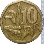10 центов 2008 г. ЮАР(26) - 19 - аверс