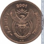 2 цента 2001 г. ЮАР(26) - 19 - реверс