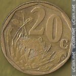 20 центов 2004 г. ЮАР(26) - 19 - аверс