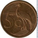 5 центов 1999 г. ЮАР(26) - 19 - реверс