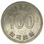100 вон 1990 г. Корея Южная(12) -26.9 - реверс