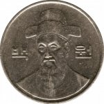 100 вон 1996 г. Корея Южная(12) -26.9 - аверс