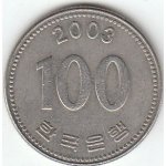 100 вон 2003 г. Корея Южная(12) -26.9 - реверс