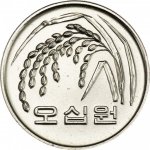 50 вон 2001 г. Корея Южная(12) -26.9 - аверс