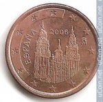 1 цент 2006 г. Испания(10) -411.6 - реверс