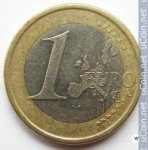 1 евро 2001 г. Испания(10) -411.6 - аверс