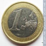 1 евро 2008 г. Испания(10) -411.6 - реверс