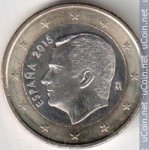 1 евро 2015 г. Испания(10) -411.6 - реверс
