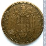 1 песета 1947 г. Испания(10) -411.6 - реверс