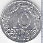 10 сентимо 1959 г. Испания(10) -411.6 - реверс