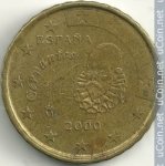 10 центов 2000 г. Испания(10) -411.6 - реверс