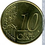 10 центов 2008 г. Испания(10) -411.6 - аверс