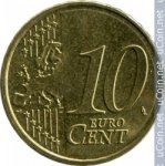 10 центов 2010 г. Испания(10) -411.6 - аверс