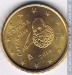 10 центов 2014 г. Испания(10) -411.6 - реверс