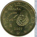 10 центов 2007 г. Испания(10) -411.6 - реверс