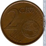 2 цента 1999 г. Испания(10) -411.6 - аверс