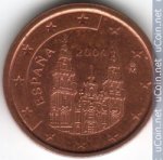2 цента 2004 г. Испания(10) -411.6 - реверс