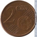 2 цента 2008 г. Испания(10) -411.6 - реверс
