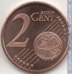 2 цента 2015 г. Литва(13) - 86.5 - аверс
