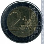 2 евро 1999 г. Испания(10) -411.6 - реверс