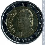 2 евро 1999 г. Испания(10) -411.6 - аверс