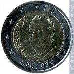 2 евро 2002 г. Испания(10) -411.6 - реверс