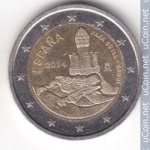 2 евро 2014 г. Испания(10) -411.6 - реверс