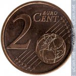2 цента 2010 г. Испания(10) -411.6 - аверс