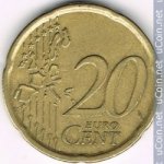 20 центов 2002 г. Испания(10) -411.6 - аверс