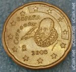20 центов 2008 г. Испания(10) -411.6 - реверс