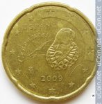 20 центов 2009 г. Испания(10) -411.6 - реверс