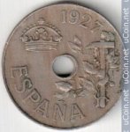 25 сентимо 1927 г. Испания(10) -411.6 - реверс